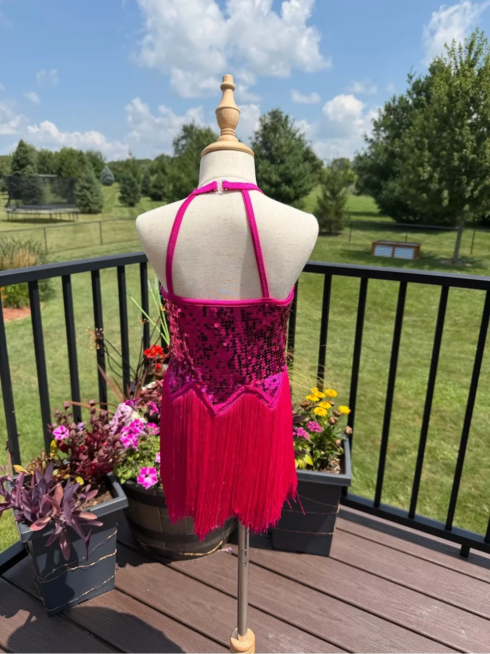 Weissman Showtime “Azizam” 18919 Dance Costume IC Pink Sequin Fringe